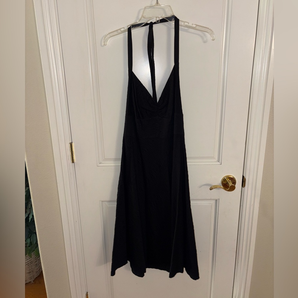 J. Crew Elegant Vintage Early 2000’s Black Halter Dress